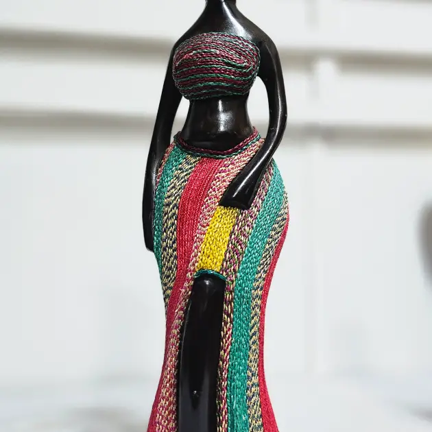 Handcrafted African Woman Figurine Sculpture