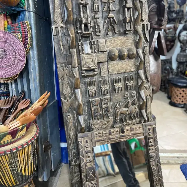 Hand-Carved African Dogon Mirror