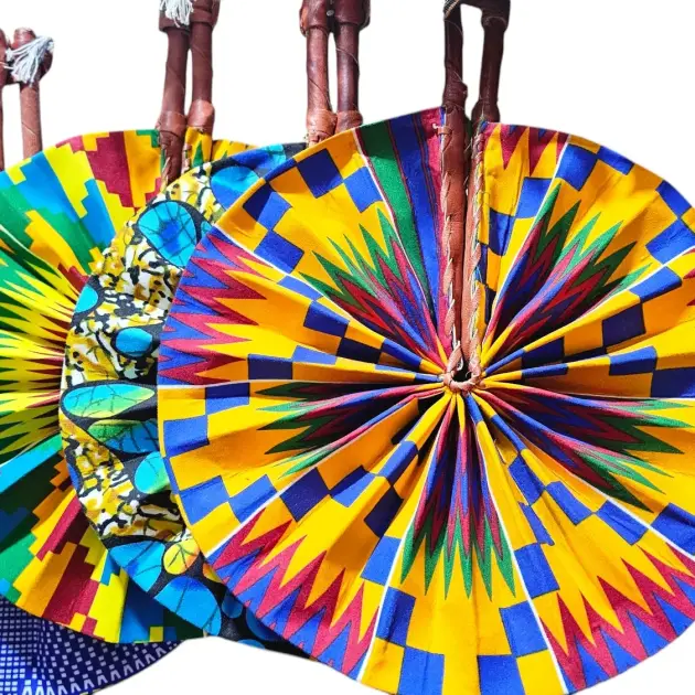 Vibrant Multi-Color Traditional Hand Fans Set