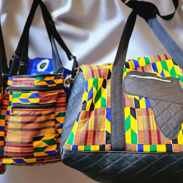 Premium Kente-Inspired Travel Bag