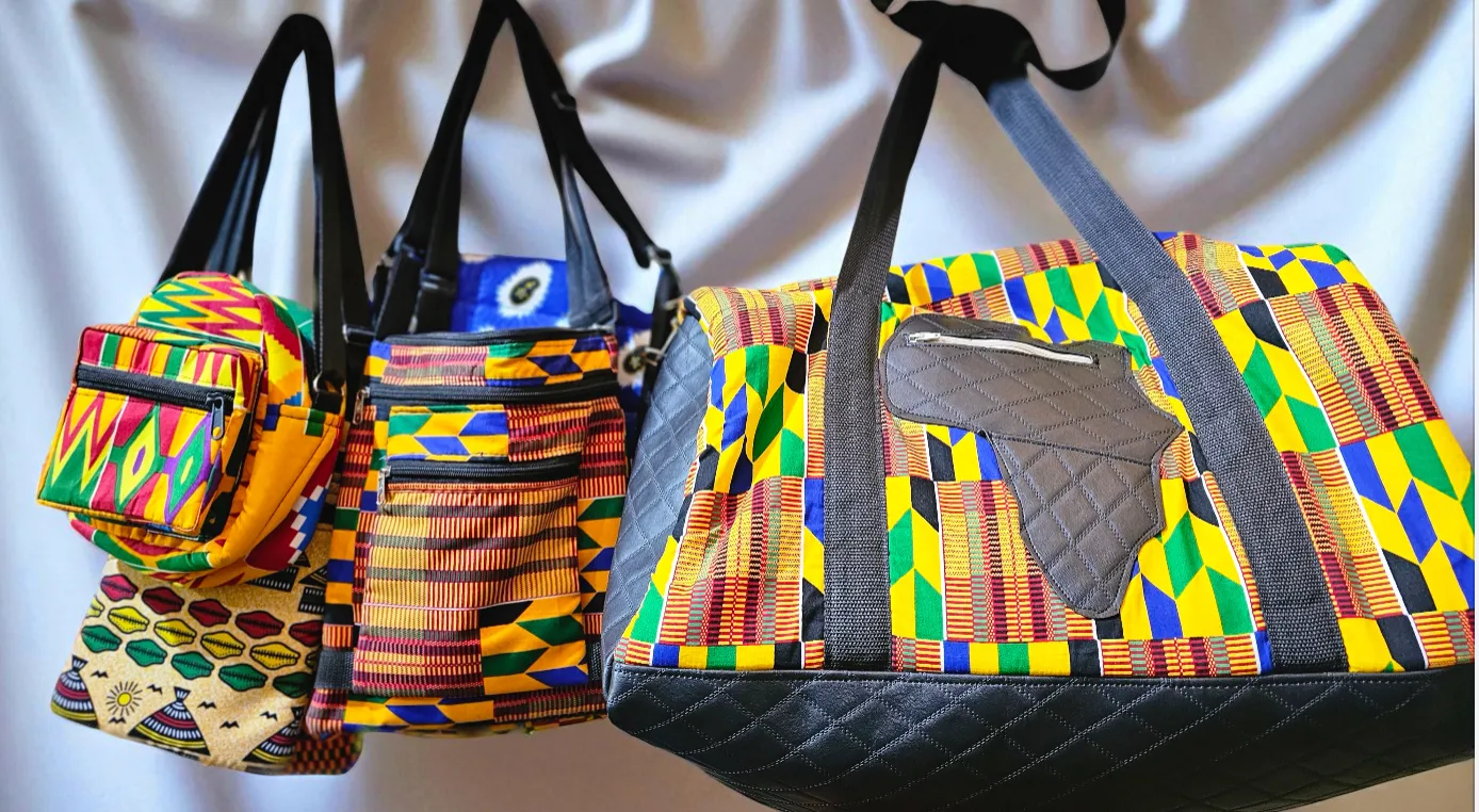 Premium Kente-Inspired Travel Bag